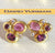 DAVID YURMAN 18k Gold Pink Rubellite Tourmaline and Diamond Earrings - discountcouture