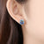 Indicolite Tourmaline Ombre Green Blue CZ Stud Earrings Rhodium Plated - discountcouture
